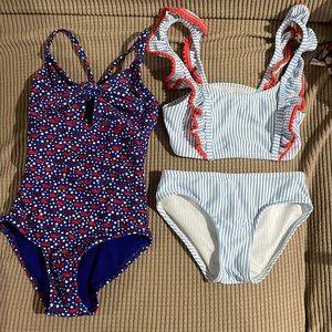 XS Red, white and blue bathing suit duo — one is Vineyard Vines by Target!